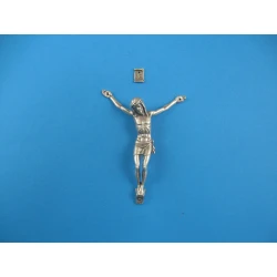 Korpus Pana Jezusa na krzyż metalowy + napis 8 cm